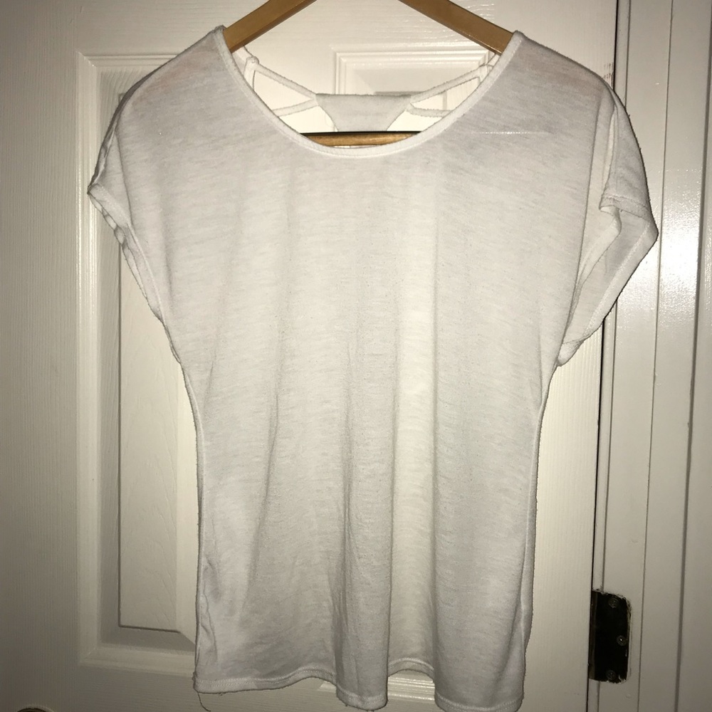 White Open Back Top